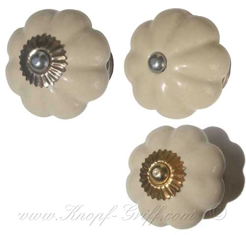 Porcelain doorknob - drawer knob Ivory white