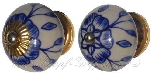 Porcelain doorknob Delft`s Blue
