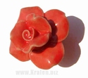 Porzellanknopf -Türknauf Rose rot