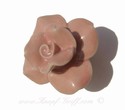 Ceramic Pink Rose door knob - drawer knob